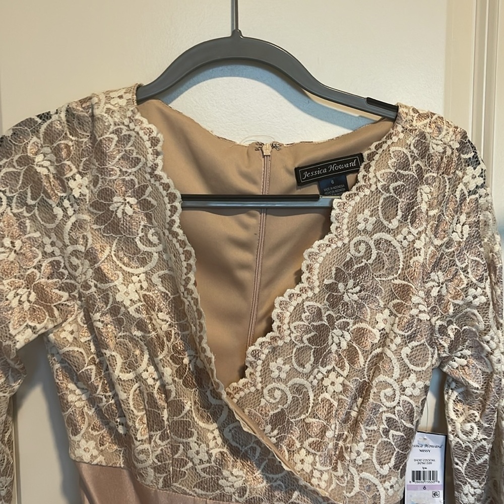 Jessica Howard Fit & Flare Tie-Waist Dress - Picture 6 of 11